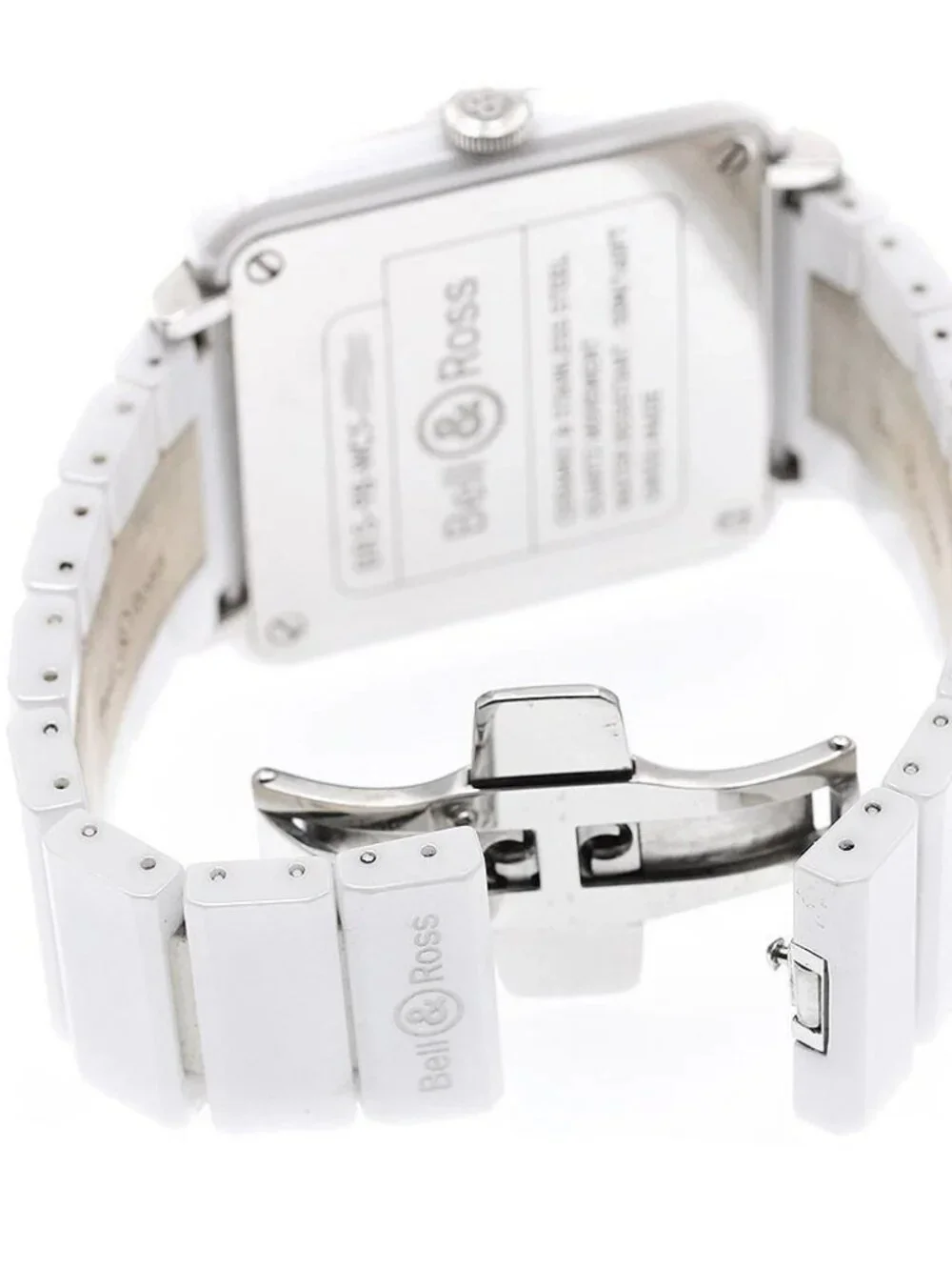 Bell＆Ross Square BRS-98-WCS white Dial Quartz Ladies Watch_ 39mm Bell & Ross BRS-98-WCS BRS White Ceramic & Steel  main image 2